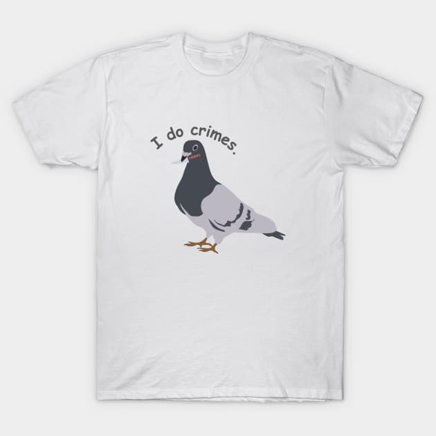 knife with pigeon - funny T-Shirt by zaiynabhw